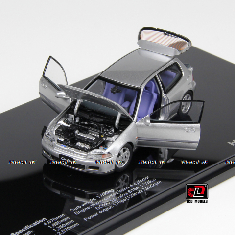 Honda Civic SiR II (EG6), Silver, LCD43010SI, LCD 1:43