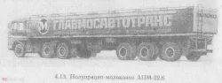 Маз 6422 с полуприцепом АМП-22,6 Молоковоз, TruckTyr 1:43