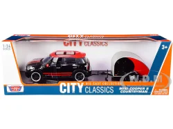 Mini Cooper S All4 Countryman black/red with camper, 79762, MotorMax 1:24