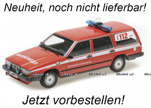 Volvo 740 GL Break 1986 Brandweer Grobbendonk, 155171795,  Minichamps 1:18