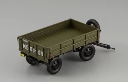 Прицеп 2-ПН-2 (гражданские номера) (с дугами и тентом), 600201, DiP Models 1:43