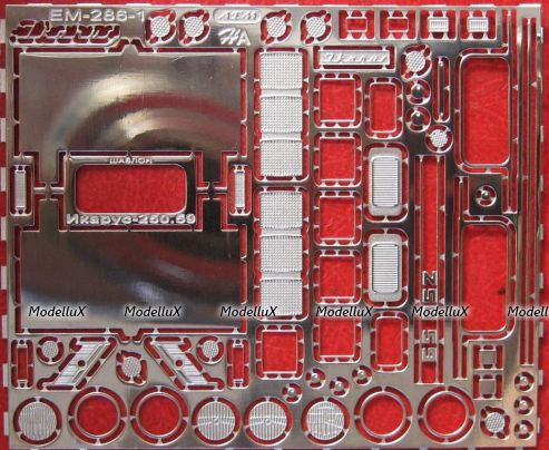 Фототравление Набор для Икарус 250.59 расширенный, EM-286-1, 1:43