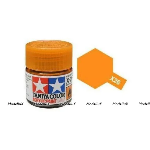 Акриловая краска Clear Orange (оранжевый ), X-26, 81526 Tamiya 