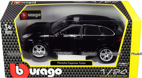 Porsche Cayenne (92A) Turbo black, Burago 1:24