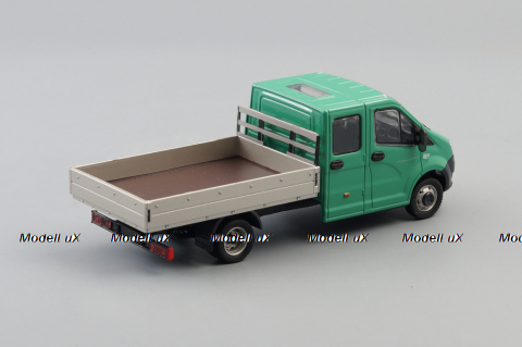 ГАЗель NEXT A22R33 бортовой зелёный/серебристый Н562, НАП 1:43