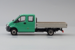 ГАЗель NEXT A22R33 бортовой зелёный/серебристый Н562, НАП 1:43