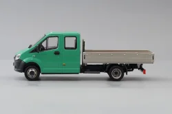 ГАЗель NEXT A22R33 бортовой зелёный/серебристый Н562, НАП 1:43