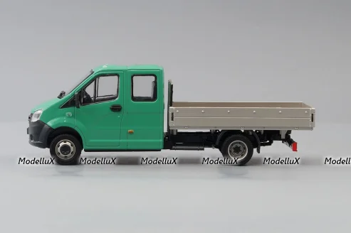 ГАЗель NEXT A22R33 бортовой зелёный/серебристый Н562, НАП 1:43