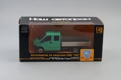 ГАЗель NEXT A22R33 бортовой зелёный/серебристый Н562, НАП 1:43