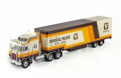 Kenworth K100 Aerodyne with semi-trailer "Imperial Palace" 1976, white/orange, American truck, Spain, #88, Altaya 1:43
