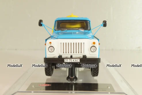 Газ-53-12 АЦПТ-3,3  "Молоко", 1988 г., голубой/желтый, 105356, DiP Models 1:43