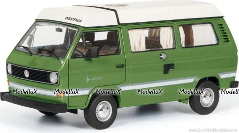 Volkswagen T3a Camper Joker green, 450038800, Schuco 1:18