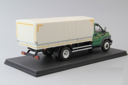 Газон NEXT C41R31 бортовой с тентом зеленый/серый Н233, НАП 1:43