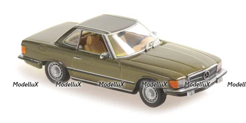 Mercedes-Benz 350 SL Cabriolet Hardtop (R 107),1974, gold ,940033450 , Maxichamps 1:43