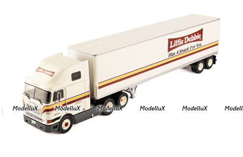 International Eagle Cabover with semi-trailer "Little Debbie" 1995, white, American truck, Spain, #99, Altaya 1:43
