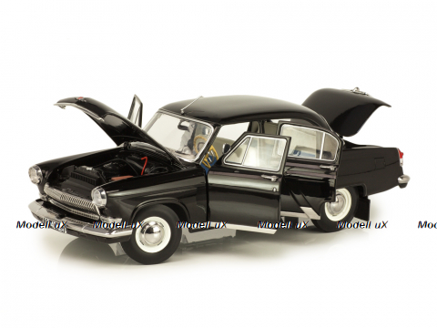 ГАЗ-21Р Волга 1966г. черный (номер 19-40 лен), VVM1807, VVM 1:18