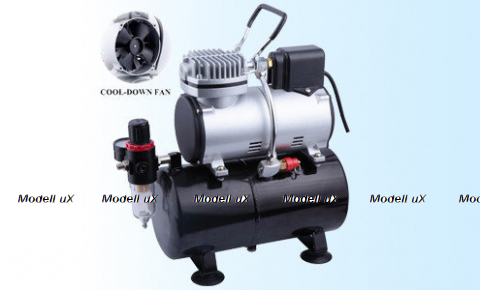 Компрессор для аэрографа с ресивером c термозащитой, FENGDA AS186S