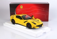 FERRARI F12 TDF - 2015 - YELLOW W/ BLACK STRIPES, BBR182106, BBR 1:18