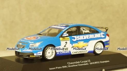 Chevrolet Cruze LT, No.2, RML Silverline Chevrolet, BTCC J. Plato, without showcase, Atlas 1:43
