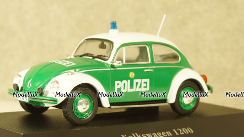 Volkswagen Beetle 1200 Police Germany 1977, Atlas 1:43