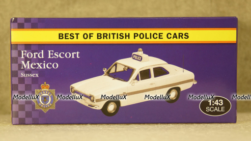 Ford Escort MK1 Mexico Sussex Police scale, Atlas 1:43
