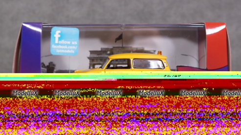 Trabant P601 Follow Me DHL HUB Leipzig 2001, IST190, IST 1:43