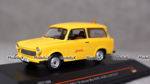 Trabant P601 Follow Me DHL HUB Leipzig 2001, IST190, IST 1:43
