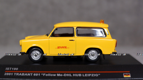 Trabant P601 Follow Me DHL HUB Leipzig 2001, IST190, IST 1:43