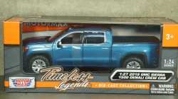 GMC Sierra 1500 Denali Crew Cab metallic-blue, MOM79362BLUE, MotorMax 1:24