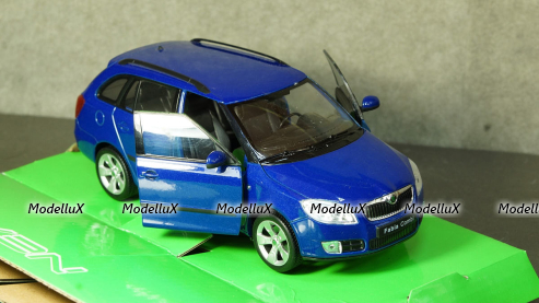 Skoda Fabia Combi II, WEL22519BLUE, Welly 1:24 