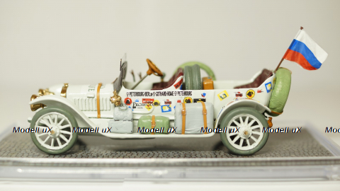 Руссо Балт тип С, 3-я серия, шасси №14 автопробег С-Петербург - Рим 1910г, Студия Колесо 1:43