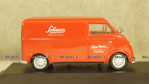 DKW Schnellaster Kasten Van Red, 02396, Schuco 1:43