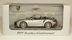 Porsche 911 (991/II) Turbo Cabriolet 2016 silver, Herpa 1:43