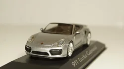 Porsche 911 (991/II) Turbo Cabriolet 2016 silver, Herpa 1:43