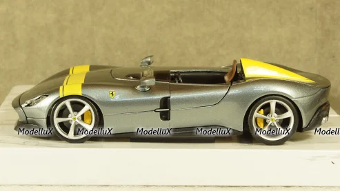 Ferrari Monza SP1 Metallic-Grey/Yellow, Burago 1:24