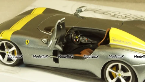 Ferrari Monza SP1 Metallic-Grey/Yellow, Burago 1:24