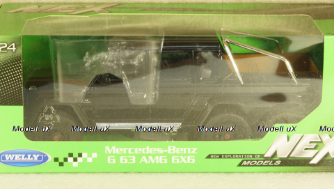 Mercedes G63 AMG 6x6 black, 24061, Welly 1:24