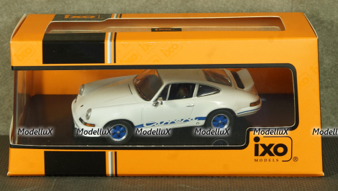 Porsche 911 Carrera RS 2.7 1973 white-blue, IXO, CLC320N 1:43