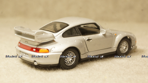 Porsche 911 GT2 silver, Cararama 1:43