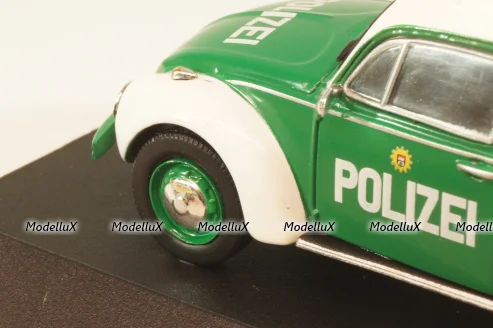 Volkswagen Beetle 1200 Polizei 1977, white/green, 7598001, Atlas Police Cars Collection 1:43 Уценка!