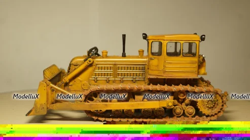 Бульдозер гидравлический Т180 с отвалом, с элементами старения, ТРЭКС 1:43