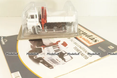 Csepel D 752 самосвал с краном манипулятором 1984, grey, Legendás teherautók a múltból #66, DeAgostini 1:43