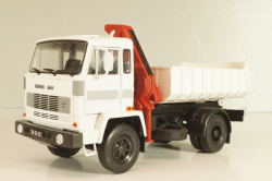Csepel D 752 самосвал с краном манипулятором 1984, grey, Legendás teherautók a múltból #66, DeAgostini 1:43