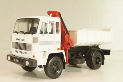 Csepel D 752 самосвал с краном манипулятором 1984, grey, Legendás teherautók a múltból #66, DeAgostini 1:43