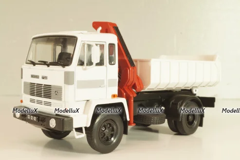 Csepel D 752 самосвал с краном манипулятором 1984, grey, Legendás teherautók a múltból #66, DeAgostini 1:43