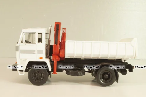 Csepel D 752 самосвал с краном манипулятором 1984, grey, Legendás teherautók a múltból #66, DeAgostini 1:43