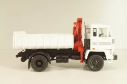 Csepel D 752 самосвал с краном манипулятором 1984, grey, Legendás teherautók a múltból #66, DeAgostini 1:43