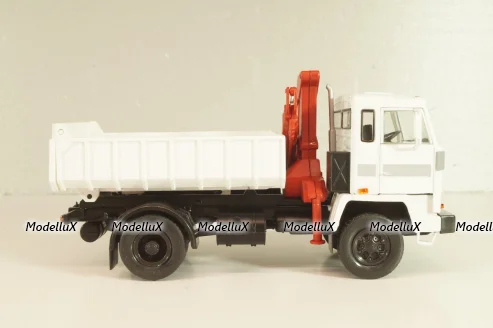 Csepel D 752 самосвал с краном манипулятором 1984, grey, Legendás teherautók a múltból #66, DeAgostini 1:43