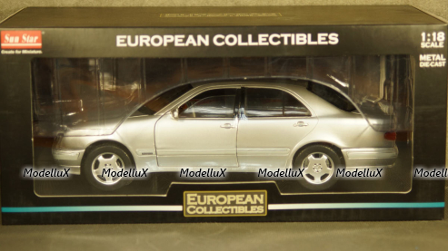 Mercedes E320 W210 2001 Brilliant Sliver, SunStar 1:18