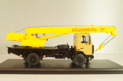 КС-3577(5337) Ивановец, автокран  на шасси Маз-5337 1989, бежевий/жовтий, SSM1643, SSM 1:43